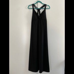 Black maxi dress with strappy racerback sz XL